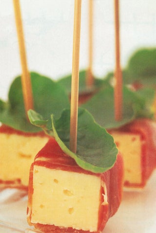 Lemon Oil Soaked  Haloumi With Prosciutto And Rocket