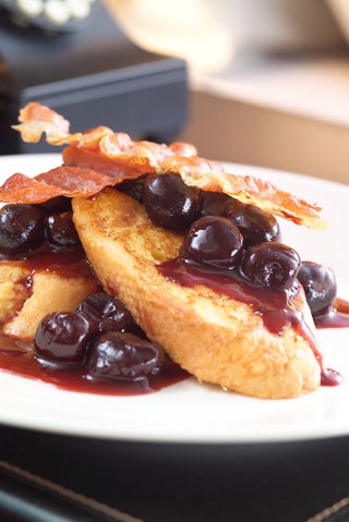 Spiced Cherry French Toasts With Crispy Prosciutto