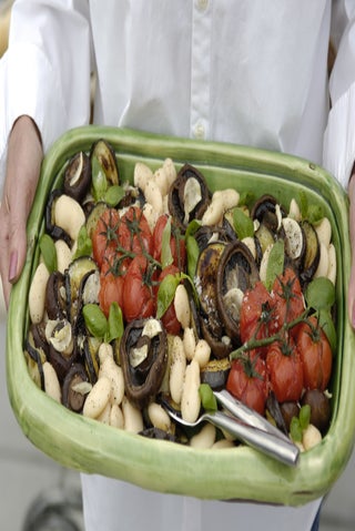 Mushroom, Aubergine And Bean Salad