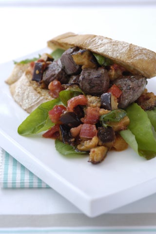 Beef Fillet Burgers With Aubergine Salsa