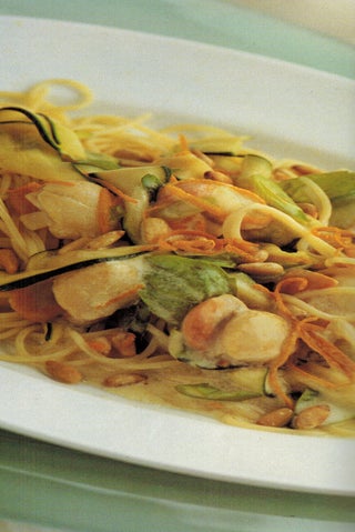 Pasta Seafood With Pinenuts