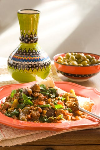 North African vegetable and lentil stew