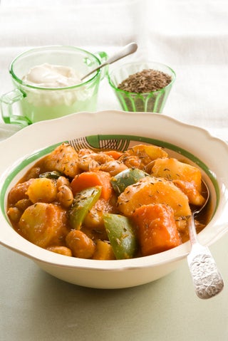 Hungarian bean and vegetable hot pot