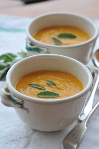 Roasted summer vegetable soup