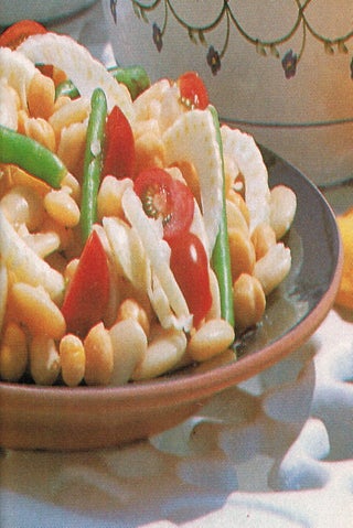 Lima bean and chick pea salad