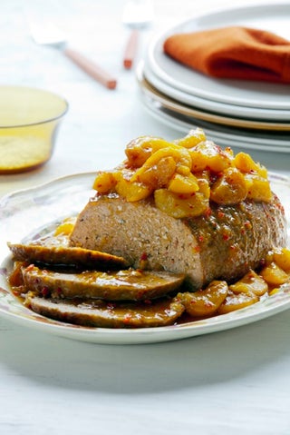 Moroccan meatloaf with chilli apricot glaze