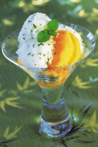 Spearmint and wine sorbet
