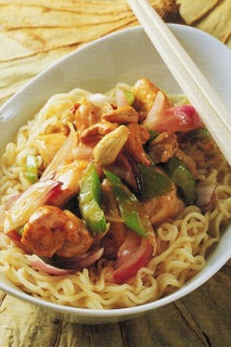 Pepper and plum chicken