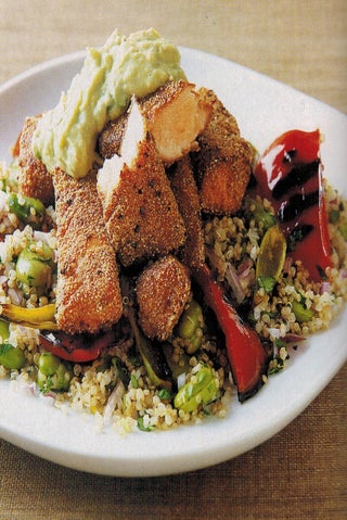Spice Crusted Fish Or Chicken With Avocado Sauce