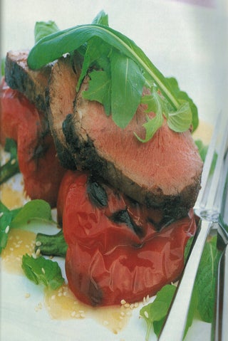 Beef Fillet With Mint Salad and Miso Vinaigrette
