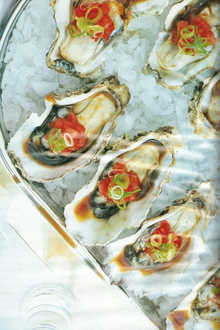 Oysters In The Half Shell With An Asian Salsa